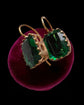 EARLY VICTORIAN GREEN PASTE EARRINGS