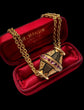 19TH CENTURY RUBY & ENAMEL 18CT GOLD SLIDER PENDANT