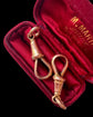 ANTIQUE LARGE 9CT GOLD MATCHING DOG CLIPS