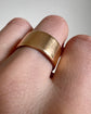 SUPER WIDE 18CT GOLD ANTIQUE CIGAR BAND RING