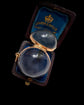 VICTORIAN ROCK CRYSTAL & 15CT GOLD POOL OF LIGHT SPHERE PENDANT
