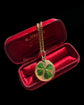 ANTIQUE FOUR LEAF CLOVER ENAMEL & 15CT GOLD PENDANT