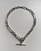 VICTORIAN SUPER CHUNKY SILVER PAPERCLIP ALBERT CHAIN