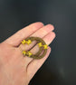 19TH CENTURY 18CT GOLD & WOVEN HAIR HOOP EARRINGS