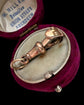 ANTIQUE 9CT GOLD SNAKE DOG CLIP
