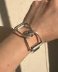 FRENCH SILVER DOUBLE STIRRUP BANGLE