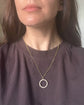 ANTIQUE DIAMOND & 14CT GOLD CIRCLE PENDANT