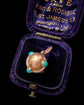 VICTORIAN 15CT GOLD & TURQUOISE MINI ORB PENDANT
