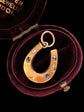 ANTIQUE DIAMOND & SAPPHIRE HORSESHOE PENDANT