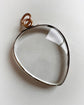 LARGE VICTORIAN HEART GLASS LOCKET PENDANT