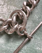 ANTIQUE SUPER CHUNKY SILVER CURB WITH DETACHABLE T-BAR