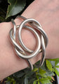 VINTAGE GUCCI SILVER LOVERS KNOT BANGLE