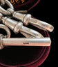 EDWARDIAN CHUNKY SILVER CURB ALBERT CHAIN