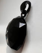 HUGE VICTORIAN FACETED JET PENDANT