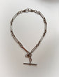 ANTIQUE SILVER PAPERCLIP ALBERT CHAIN