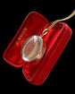 VICTORIAN ROCK CRYSTAL & 9CT GOLD ‘POOL OF LIGHT’ / ORB PENDANT