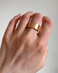 SUPER WIDE 18CT GOLD ANTIQUE CIGAR BAND RING