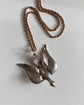 LARGE VICTORIAN SILVER DOVE PENDANT