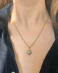 ANTIQUE 15CT GOLD ENGRAVED HEART SET WITH OPAL & EMERALD