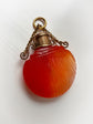 GEORGIAN CARNELIAN SHELL SCENT BOTTLE PENDANT