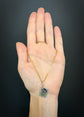 VICTORIAN ENAMEL PANSEY SILVER BOOK PENDANT