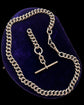 ANTIQUE SILVER CURB ALBERT WITH REMOVABLE T-BAR