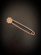 VICTORIAN CHUNKY PIN BROOCH WITH PEARL FLOWER