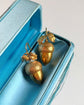 VICTORIAN LARGE 9CT GOLD ACORN EARRINGS