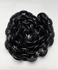 VICTORIAN WHITBY JET CHUNKY MARINER LINK CHAIN