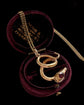 VICTORIAN 15CT GOLD & GARNET COILED SNAKE PENDANT