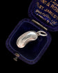 ANTIQUE SILVER & ENAMEL LUCKY BEAN PENDANT