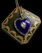 ANTIQUE DIAMOND & ENAMEL HEART PENDANT