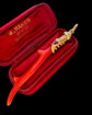 ANTIQUE 15CT GOLD SNAKE & CORAL PENDANT