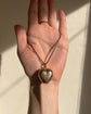 ANTIQUE LARGE PUFFY GOLD HEART PENDANT ‘TOUJOURS PRÉSENTE, TOUJOURS CHÈRE’
