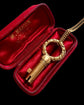 VICTORIAN 15CT GOLD BRAMAH KEY PENDANT