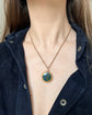 ANTIQUE 9CT GOLD & BLOODSTONE COMPASS PENDANT