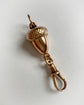 ANTIQUE 9CT GOLD ACORN & DOG CLIP CHAIN EXTENDER / BAIL