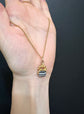19TH CENTURY STRIPED AGATE SPINNER PENDANT