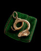 VICTORIAN 15CT GOLD & GARNET COILED SNAKE PENDANT