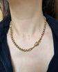 ANTIQUE 9CT GOLD ACORN & DOG CLIP CHAIN EXTENDER / BAIL
