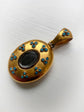 VICTORIAN PRETTY TURQUOISE & 15CT GOLD PENDANT