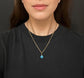 VICTORIAN PAVÉ TURQUOISE SPHERE PENDANT