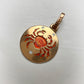 VINTAGE ZODIAC ‘CANCER’ ENAMEL CRAB DISC PENDANT