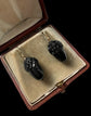 VICTORIAN WHITBY JET ACORN EARRINGS