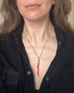 ANTIQUE 15CT GOLD SNAKE & CORAL PENDANT