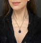 VICTORIAN LAPIS LAZULI SPHERE & DIAMOND BOW PENDANT