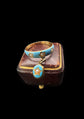 VICTORIAN BLUE ENAMEL LOCKET RING
