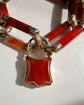 VICTORIAN LARGE AGATE CHAIN BRACELET WITH PADLOCK