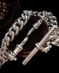 ANTIQUE SILVER CURB CHAIN WITH SLIDING T-BAR