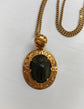 VICTORIAN SCARAB BEETLE & 15CT GOLD PENDANT